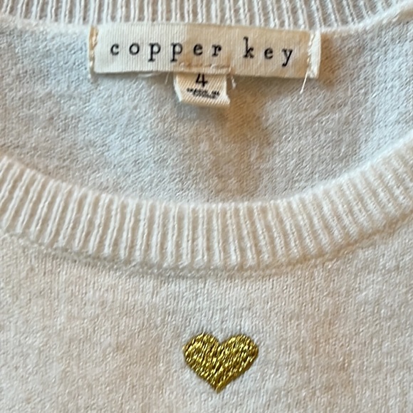 Copper Key Embroidered Hearts Sweater - Picture 6 of 6